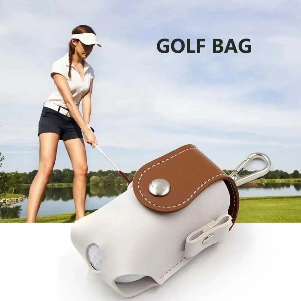 

Golf Ball Mini Bag Pu Leather With Golf Tees Golf Ball Pouch On Waist Bag Golf Belt Gift For Husband Golf Sport Access Y4h4