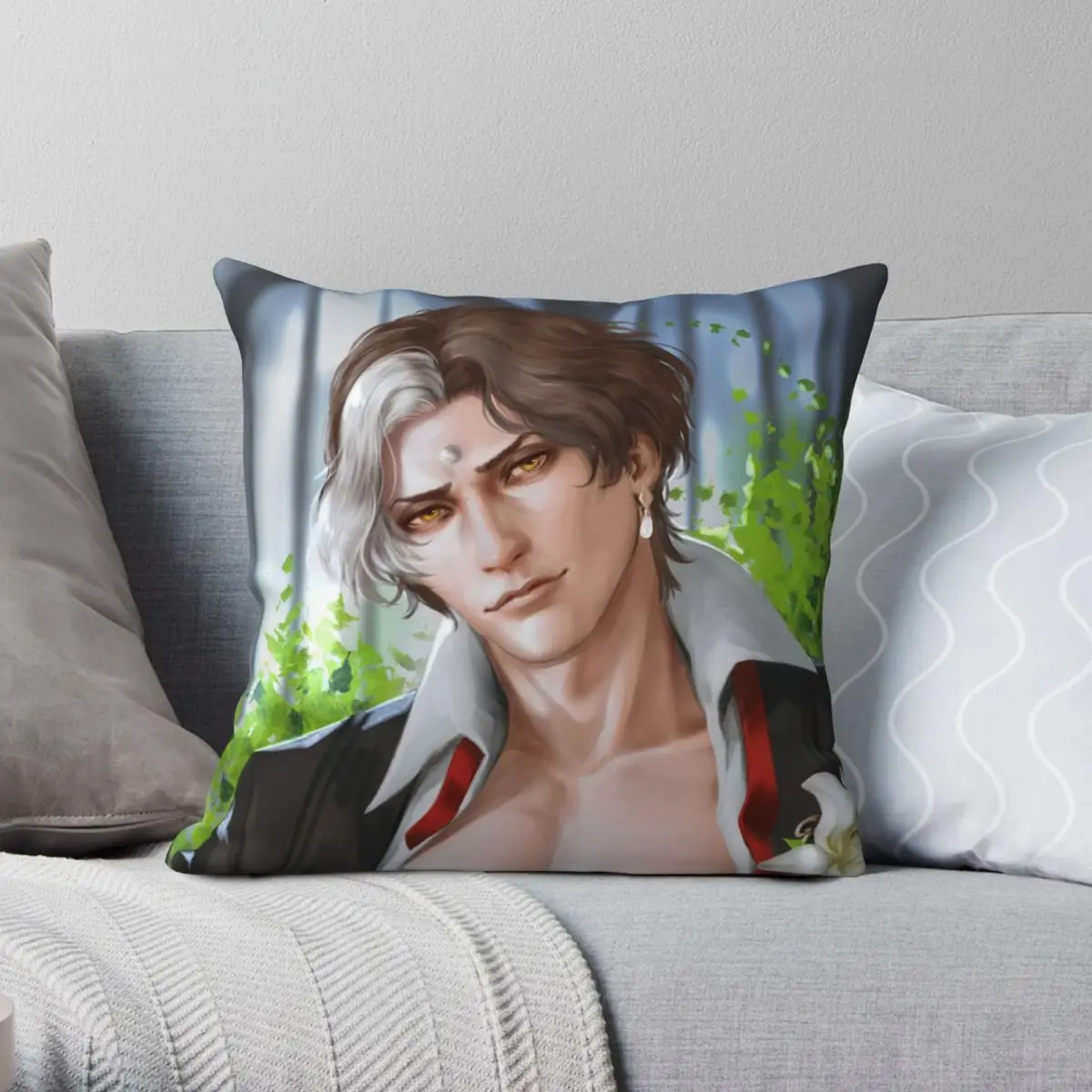 

Emet-Selch FFXIV Pillowcase Polyester Linen Velvet Printed Zip Decor Pillow Case Sofa Seater Cushion Cover Wholesale