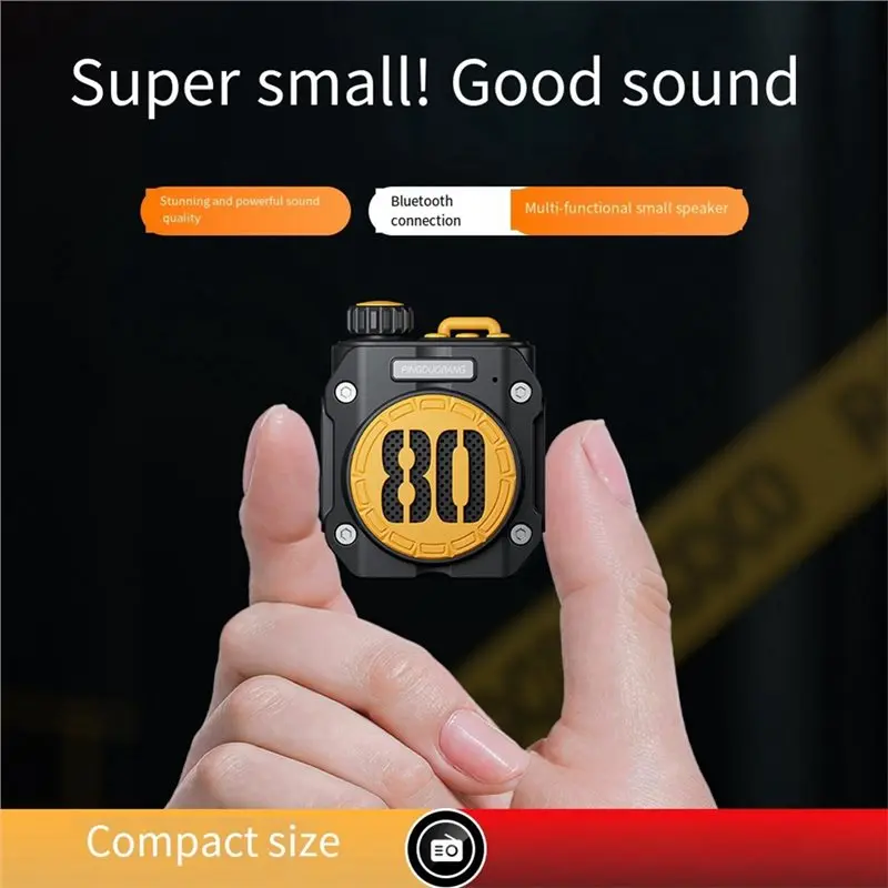 Фото Портативная Bluetooth-колонка FFYY-Mini в стиле Mecha для улицы, Hi-Fi звук, музыкальная колонка Type-C, беспроводной музыкальный плеер с гнездом для TF-карты A №3