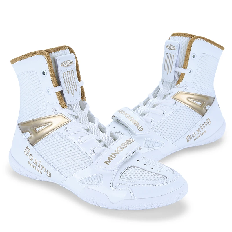 The Latest Wrestling Shoes Men's and Women's Professional Boxing Shoes Youth Fitness High Top Wrestling Shoes Size 35-47