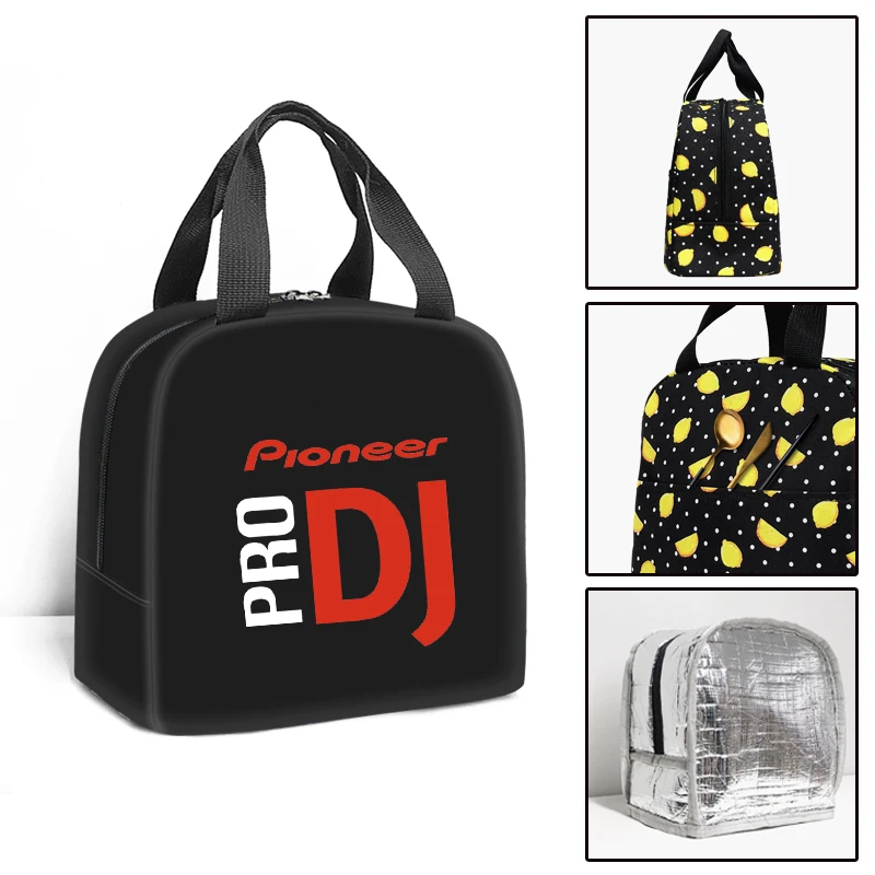 Pioneer Pro Dj Cooler Lunch Box Portable Insulated Lunch Bag Thermal Food Picnic School Lunch Bags For Men Women Student