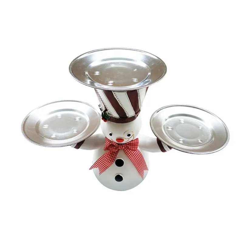 Рождественский снеговик Санта-поднос для закусок держатель рождественское