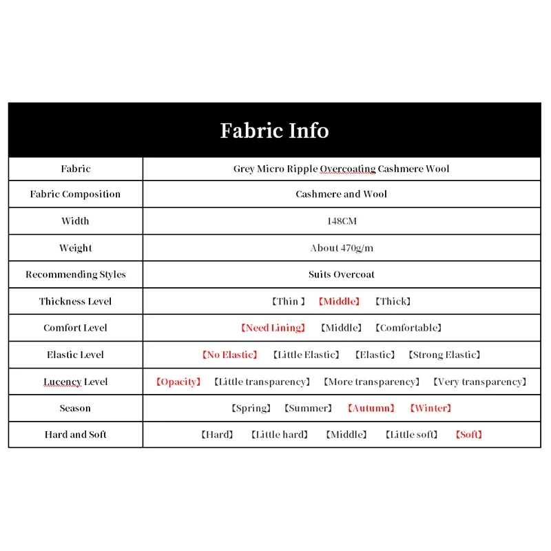 Серый кашемировый шерстяной материал Redraspberry с микро-волнистым покрытием женские