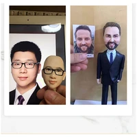 customized clay figurine real person portrait soft pottery doll customized hand made clay doll clay wax doll photo wedding gif