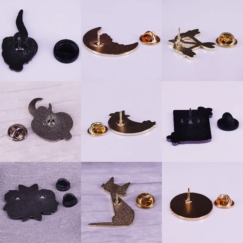 Эмалированная булавка Kawaii Rabbit Girl Black Cat милый мультяшный косплей значок на лацкан