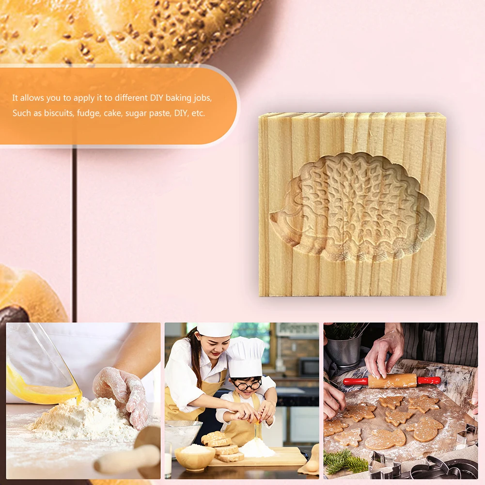 

Wooden Cookie Mold Cutter Gingerbread Biscuit Moulds DIY Cake Embossing Baking Homemade Bakeware Tools