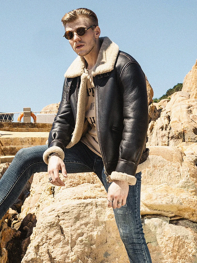 Merino Sheepskin Thickened Warm Sherling Jacket