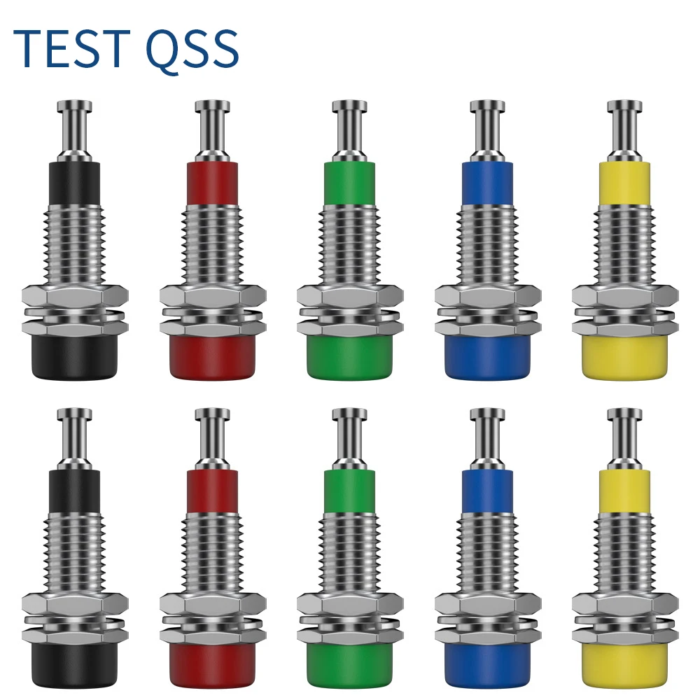 QSS 10 шт. 2 мм вилка типа банан Винтовая клемма разъем для электрической розетки