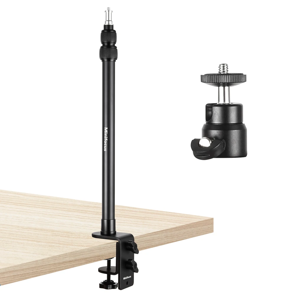 

Desk Mount Stand for Camera C Clamp Desk Mount Light Stand with 360 Ball Head for DSLR Ring Light Video Light Panel Light