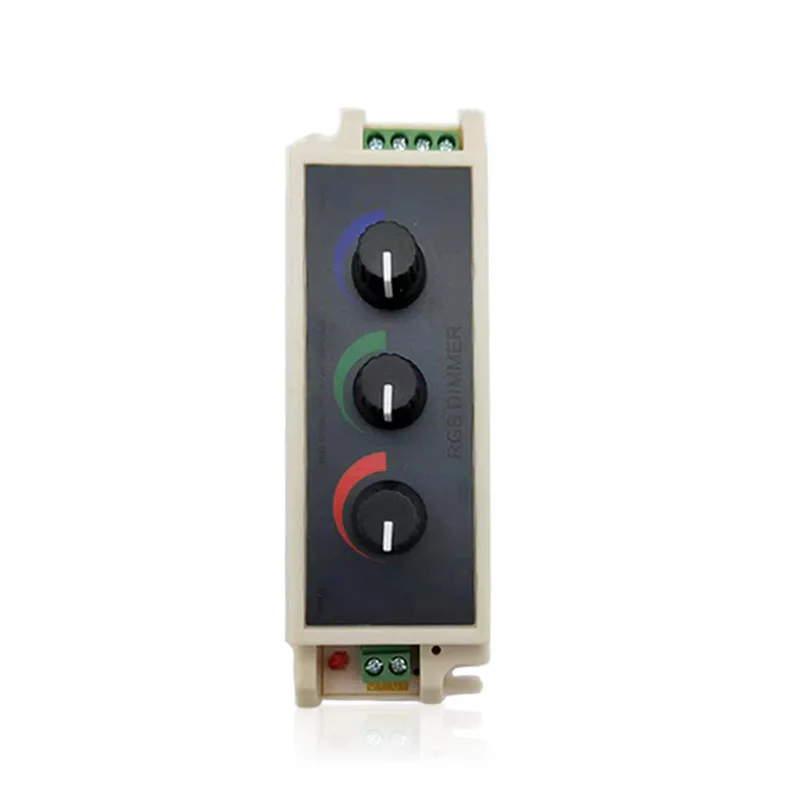 DC12-24V RGB Dimmer Stepless Adjustable LED Controller 3CH Manual Switch For Strip Light