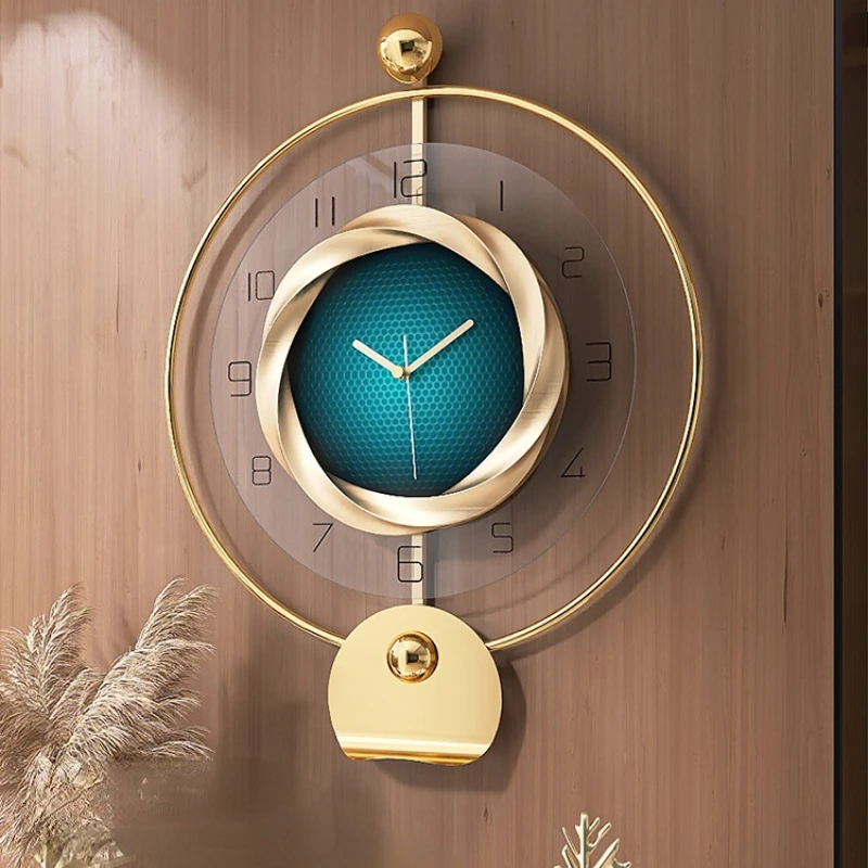 

Фотообои с лампой в скандинавском стиле, Современные Простые домашние настенные часы для гостиной, настенные часы, декоративные креативные часы