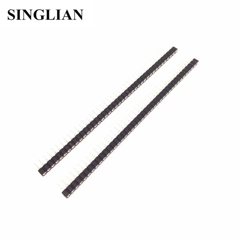 

10pcs/Lot Single Row Needle Round Hole Seat Row Pin 2.54MM Spacing 1*40P Straight Foot 18B20 Or Crystal Socket