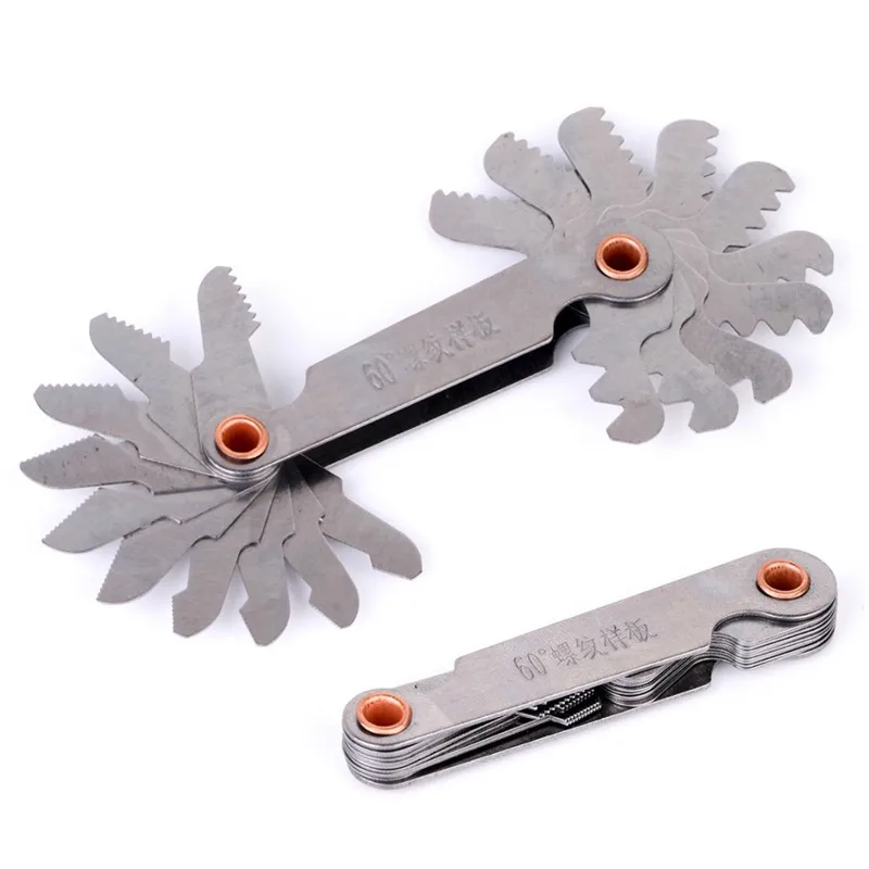 

Thread Measuring Gauge Steel Pitch Cutting Gauge Tool Set 55°/60° Inch And Metric Measurement Lathe Combina Carbon Steel Center