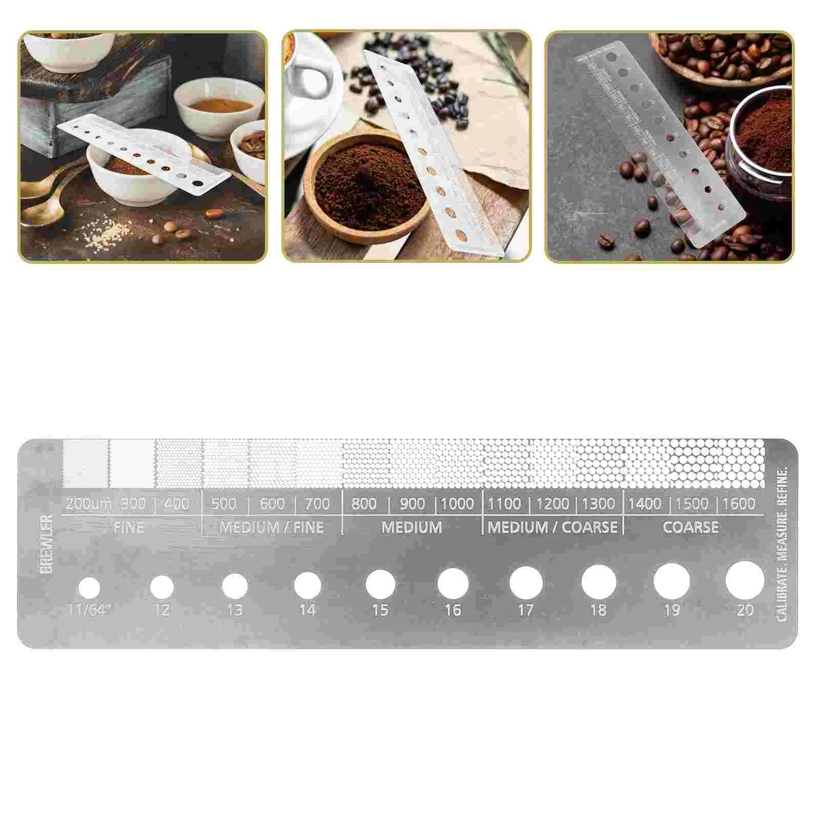 

Stainless Steel Coffee Grind Measure Measuring Tool For Coffee Grind Size Coffee Grind Size Ruler Coffee Bean Grinder Accessory