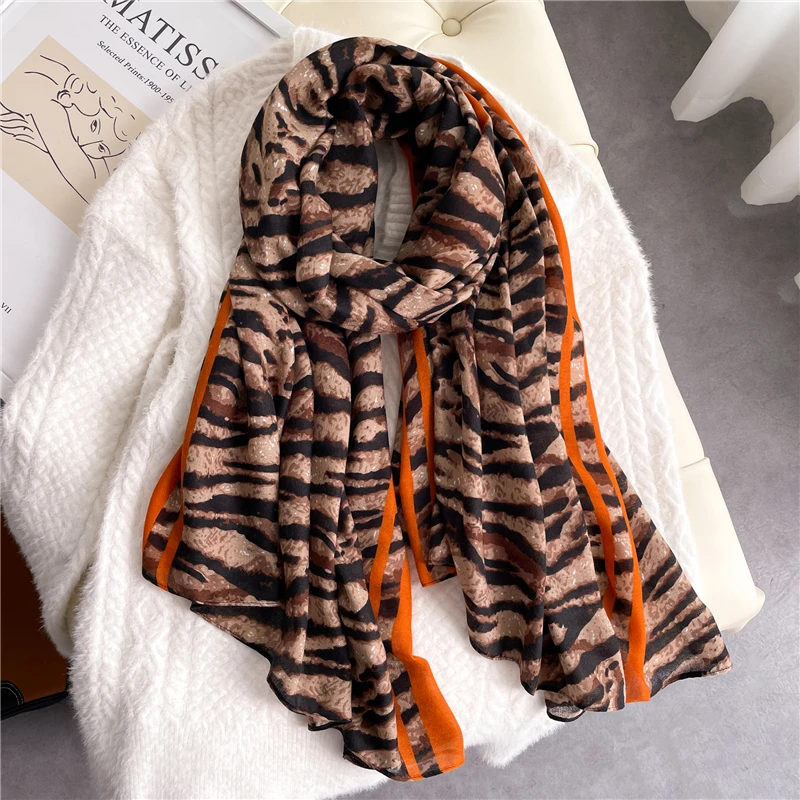 Роскошный брендовый хлопковый шарф с принтом для женщин дизайнерские пляжные