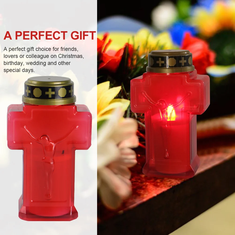2 шт. прикроватные украшения церковные свечи красный ночник лампочки
