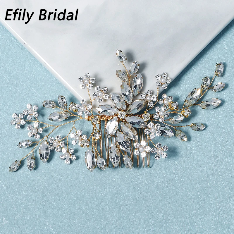 Свадебные аксессуары для волос Стразы Цветочные заколки женщин ювелирные