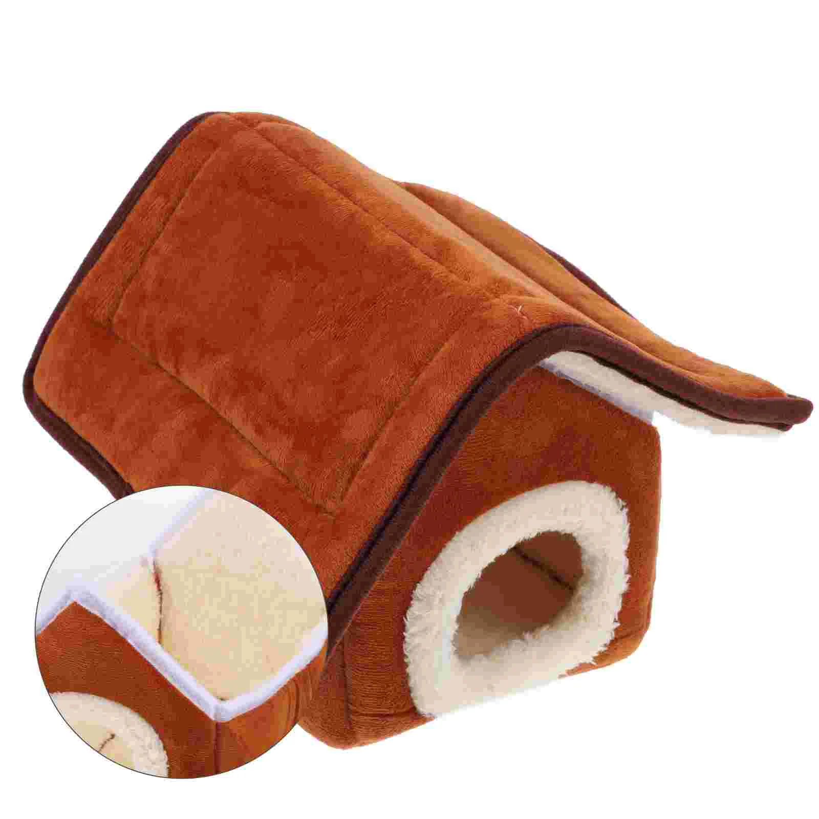 

Hamster Bed Pet House Wintercage Cave Warm Sleeping Hammock Cat Tent Hedgehog Softanimal Small Rabbit Hut Plush Mice Chinchilla