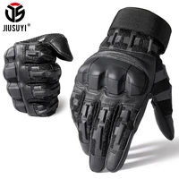 touch screen tactical full finger gloves army military paintball airsoft hunting shooting pu leather protective gear men women