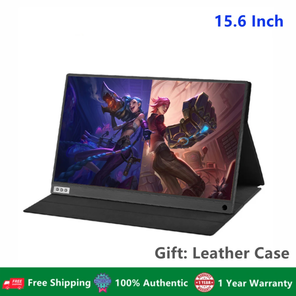 

Portable Monitor 1080P LCD Display 15.6 Inch FHD 1920x1080 HDMI HDR Dual Speaker Gaming Monitor For Laptop Xbox PS4/5 Switch