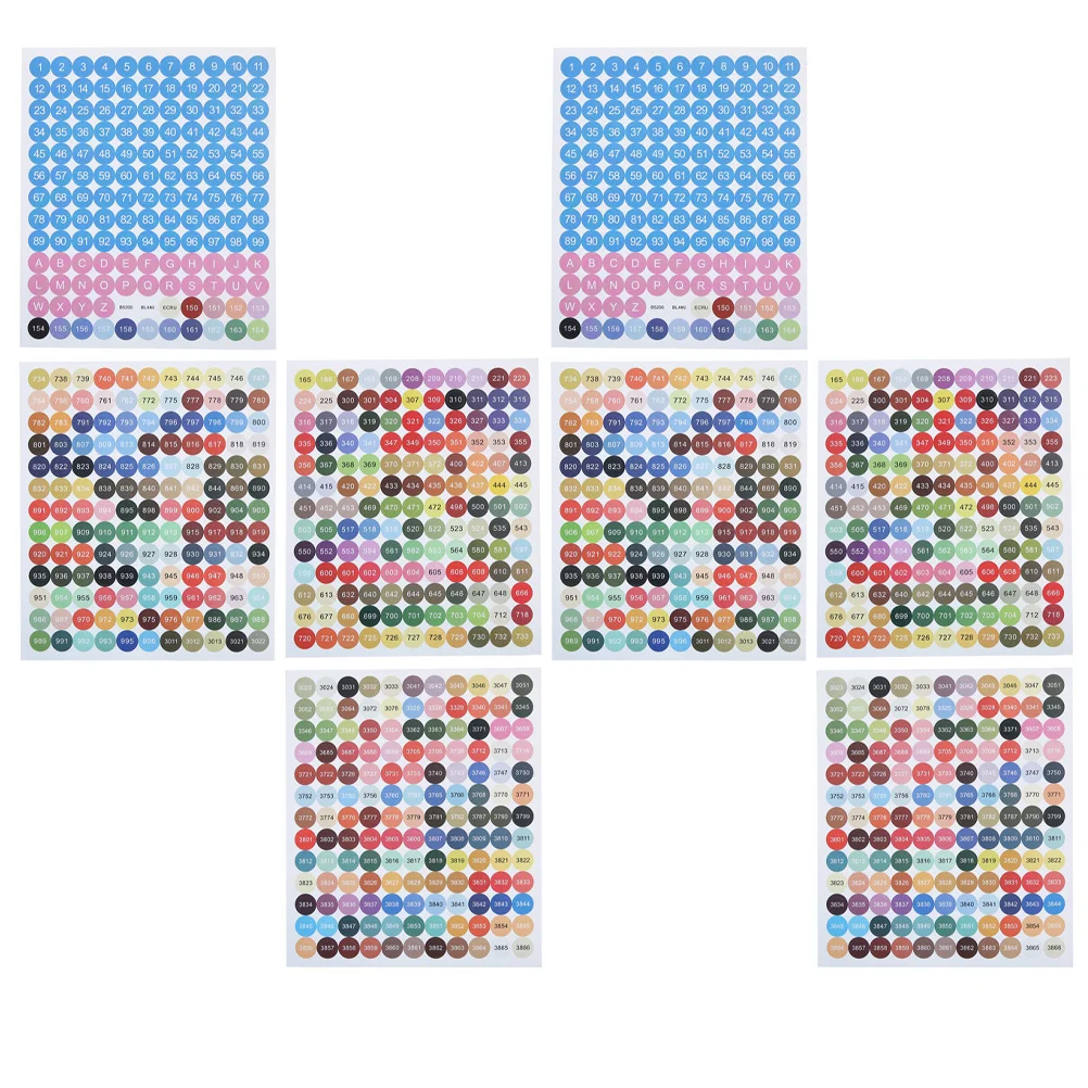 

Stickers Number Labels Sticker Label Cross Consecutive Storage Adhesive Jar Diamond Diy Inventory Colorful Marking Painting