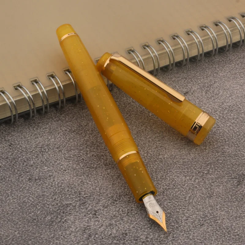 

Перьевая ручка JINHAO 82, прозрачная ручка Spin Golden EF F M, наконечник для бизнеса, офиса, школы, чернильные ручки