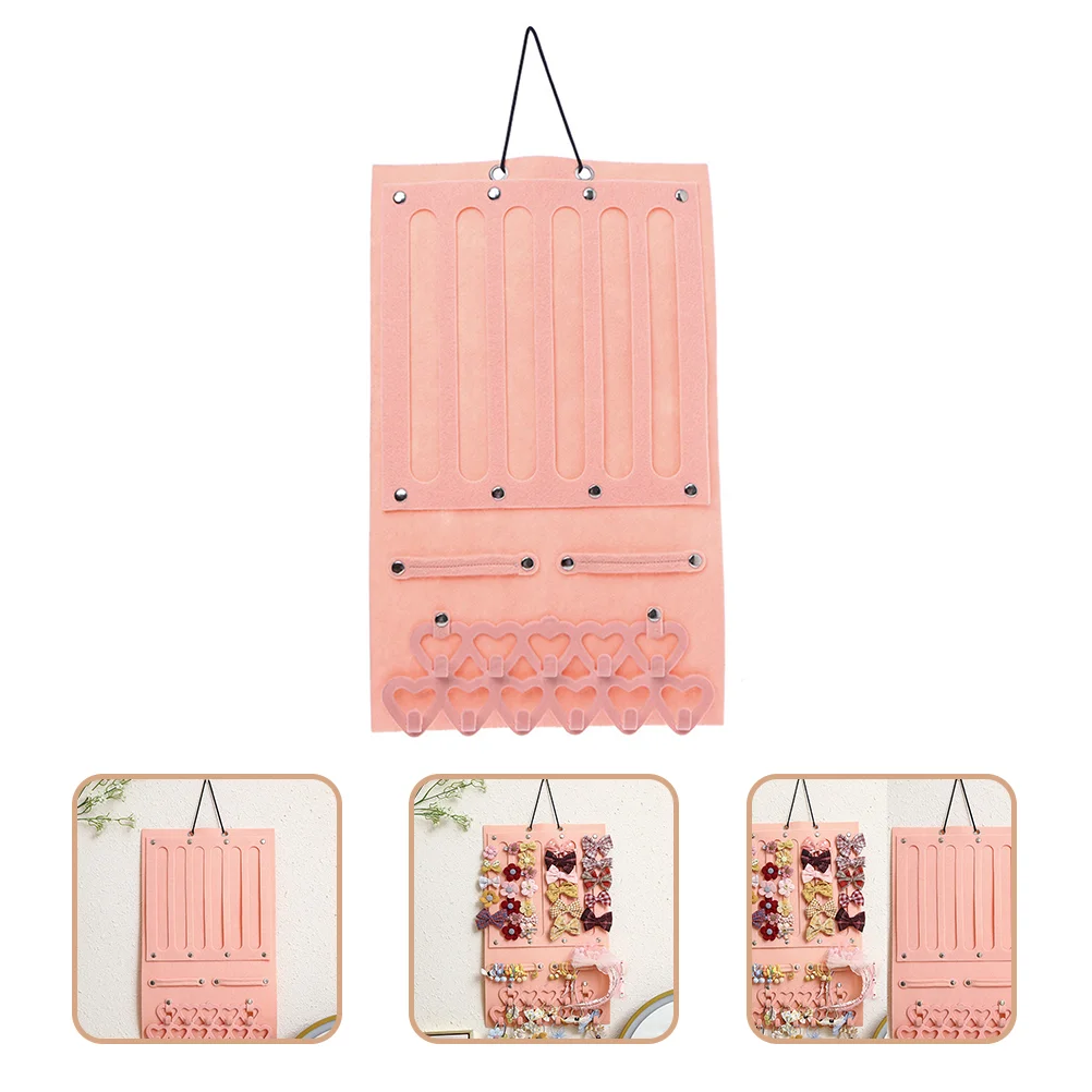 

Hair Accessories Hanger Kid Hair Ties Organizer Headdress Storage Felt Girls Clips Baby Hanging