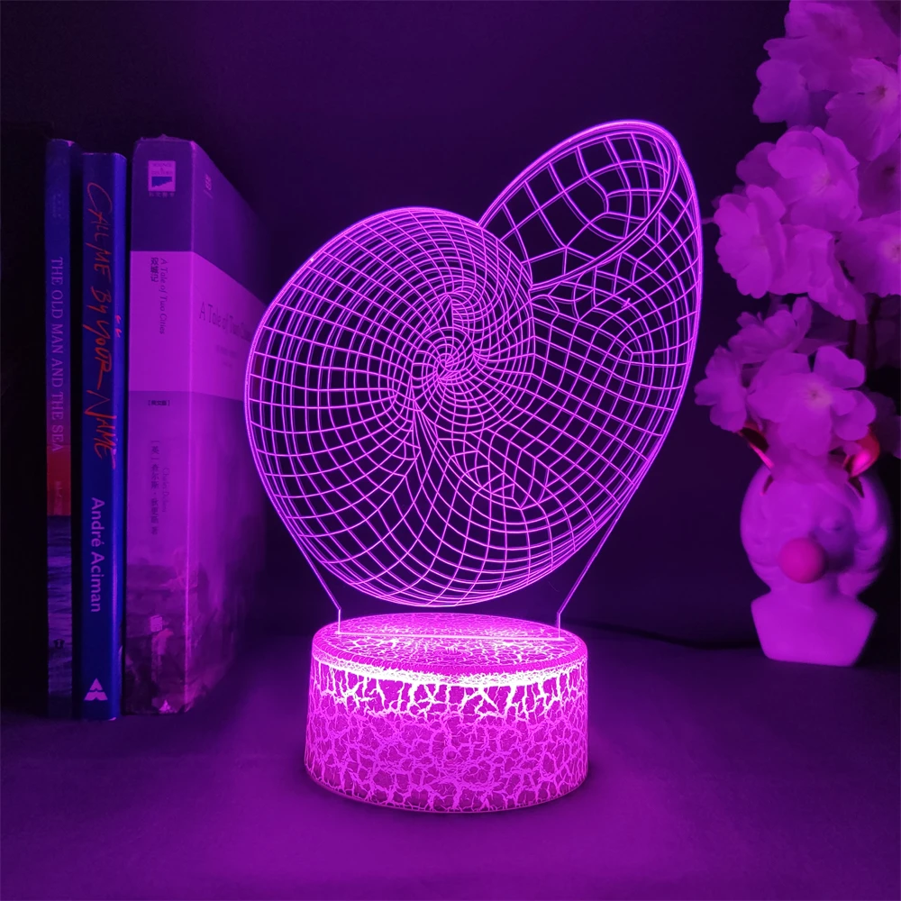 

3D Anime Light Sea Snail LED Nightlight Cute Bedroom Decorations Aesthetic Manga Lava Lamp Gaming Room Decorating Children Gifts