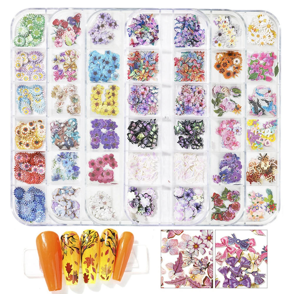 

New Nail Stickers Maple Leaf Butterfly Sheet Daisy Flower Style Patch DIY Decorations Stamping Manicure Art Materials Accessorie
