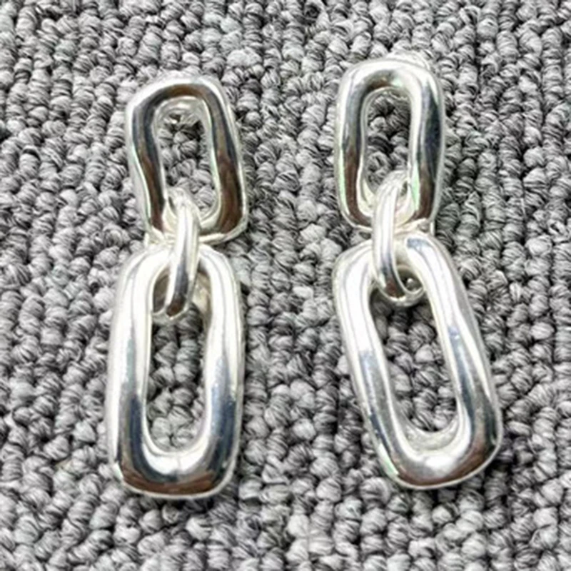 

Creative Design Spain Original Fashion Electroplated 925 Silver Color Exquisite Earrings Festival Jewelry Gift fit unode50