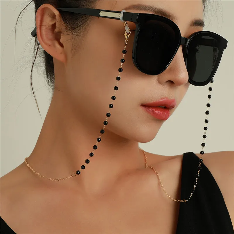 

Fashion Glasses Chain for Women Boho Pearl Beaded Mask Chain Heart Charm Sunglass Lanyard Holder Neck Cord Eyewear Jewelry Gift