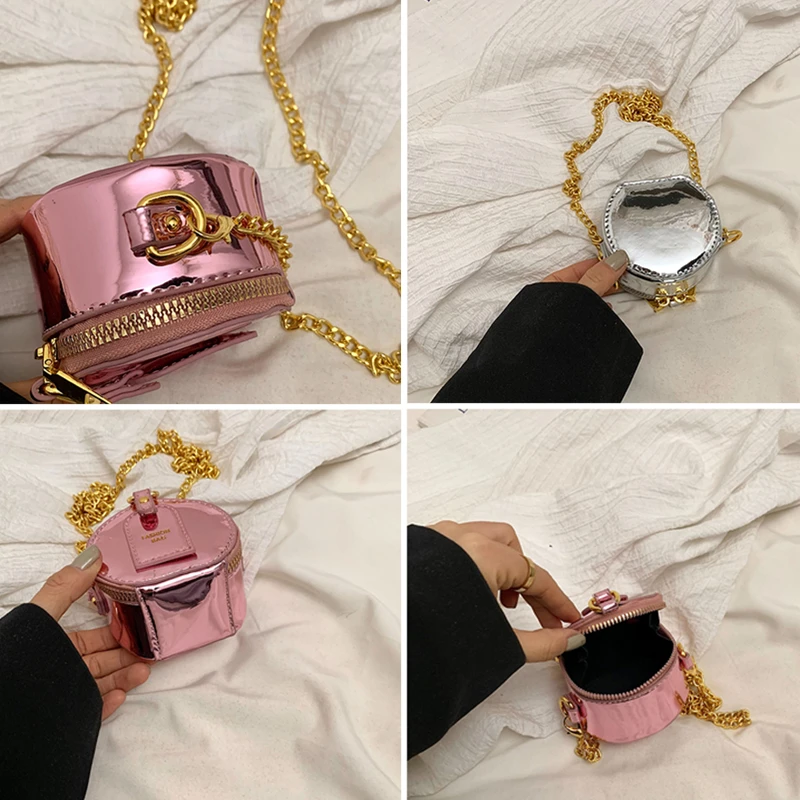 Роскошные блестящие кожаные женские сумочки дизайнерские сумки через плечо