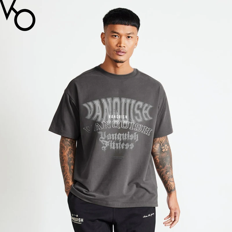 

Men's Oversized T-Shirt Summer New Sports Casual Cotton Round Neck Short Sleeve Gym Running Training Bodybuilding T-Shirt