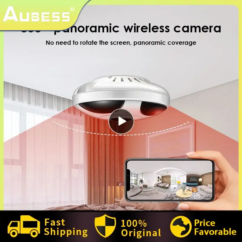 

1080p Hd Cctv Ip Camera Support Tf Card Wireless Surveillance Camera 360 Degrees Panoramic View P2p Indoor Camera Remote Control