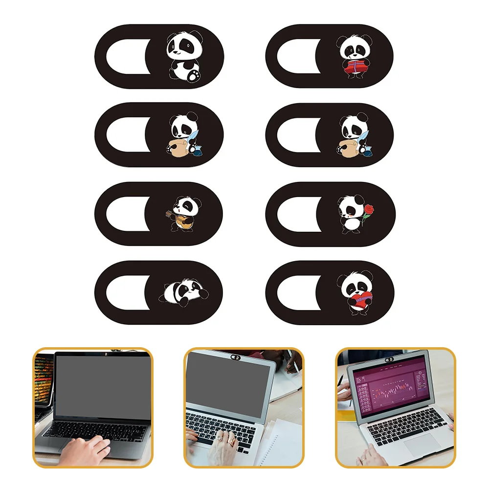 

8Pcs Panda Pattern Webcam Slide Cover Web Camera Blocker Privacy Guard Protector