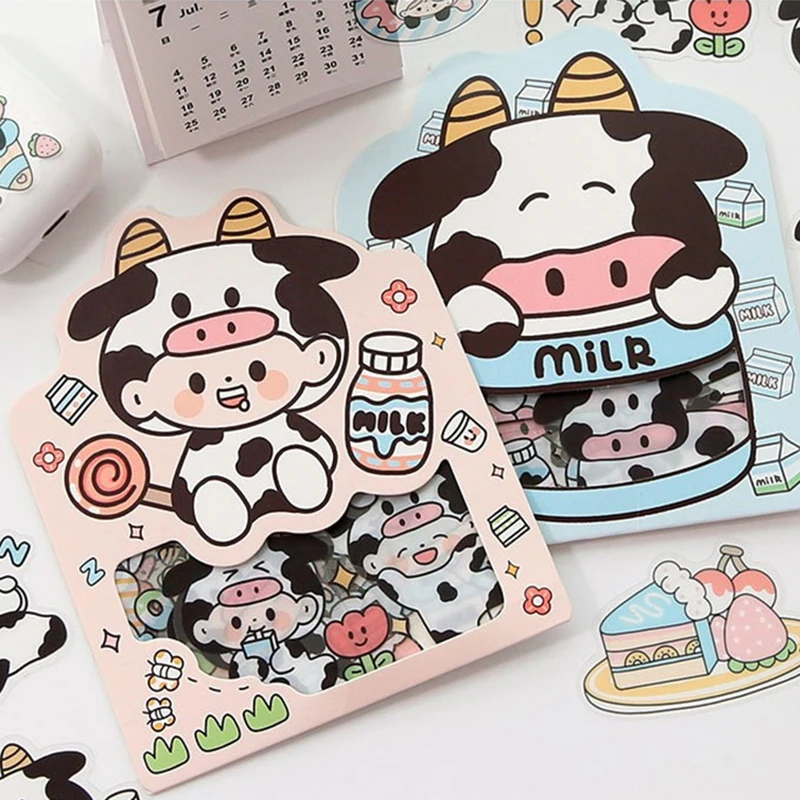 

33 шт./упак. Kawaii PET стикеры s милая Панда Корова стикер для скрапбукинга украшения для журнала корейские канцелярские герметичные этикетки