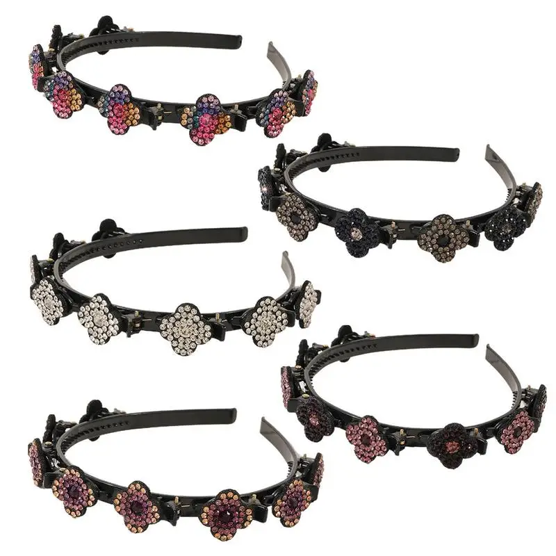 

Crystal Headband 5 Pcs Sparkle Headbands With Rhinestone Small Hairpins Elegant Fancy Fairy Headdresses Supplies For Women