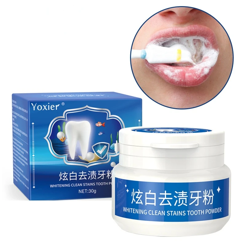 

Yoxier Whitening Clean Stains Tooth Powder 30g Protect Bright Teeth Oral Care Teeth Cleaning Fresh Breath Remove Tooth Stains