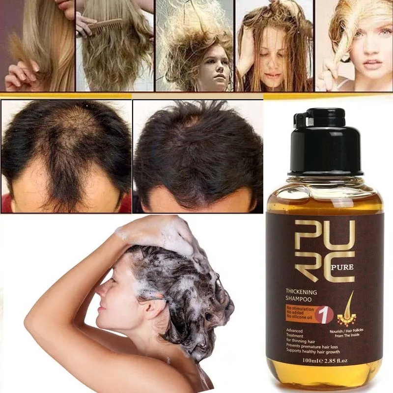 

PURC Ginger Hair Growth Shampoo Growing Oil Prevent Loss Beauty Health Products Scalp Treatment Hair Fast Growth Care 100ml