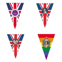 15 uk flags platinum jubilee bunting banner the queens 70th union jack flag