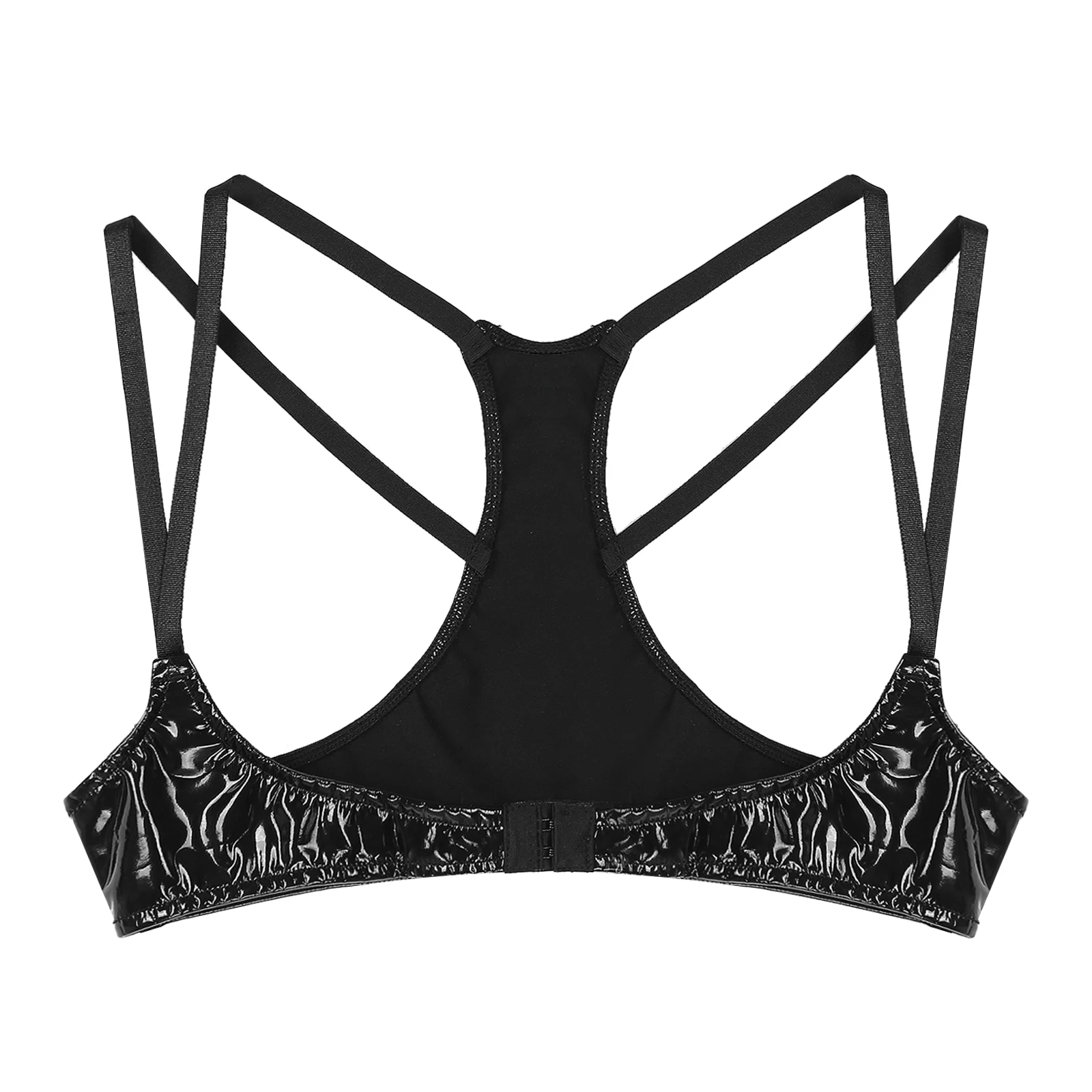 Женский бюстгальтер с открытой грудью без косточек застежкой спереди из
