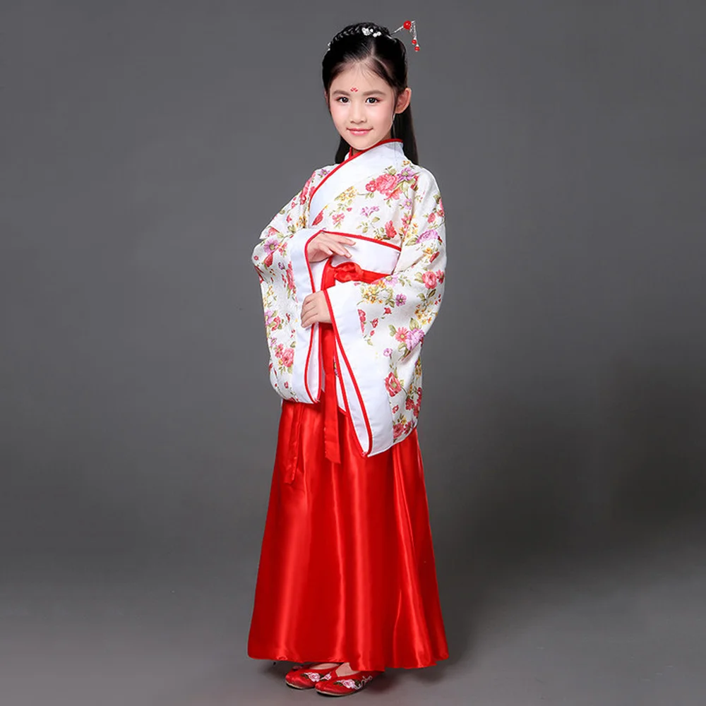Красный белый традиционный Hanfu одежда для костюмированных игр древней китайской
