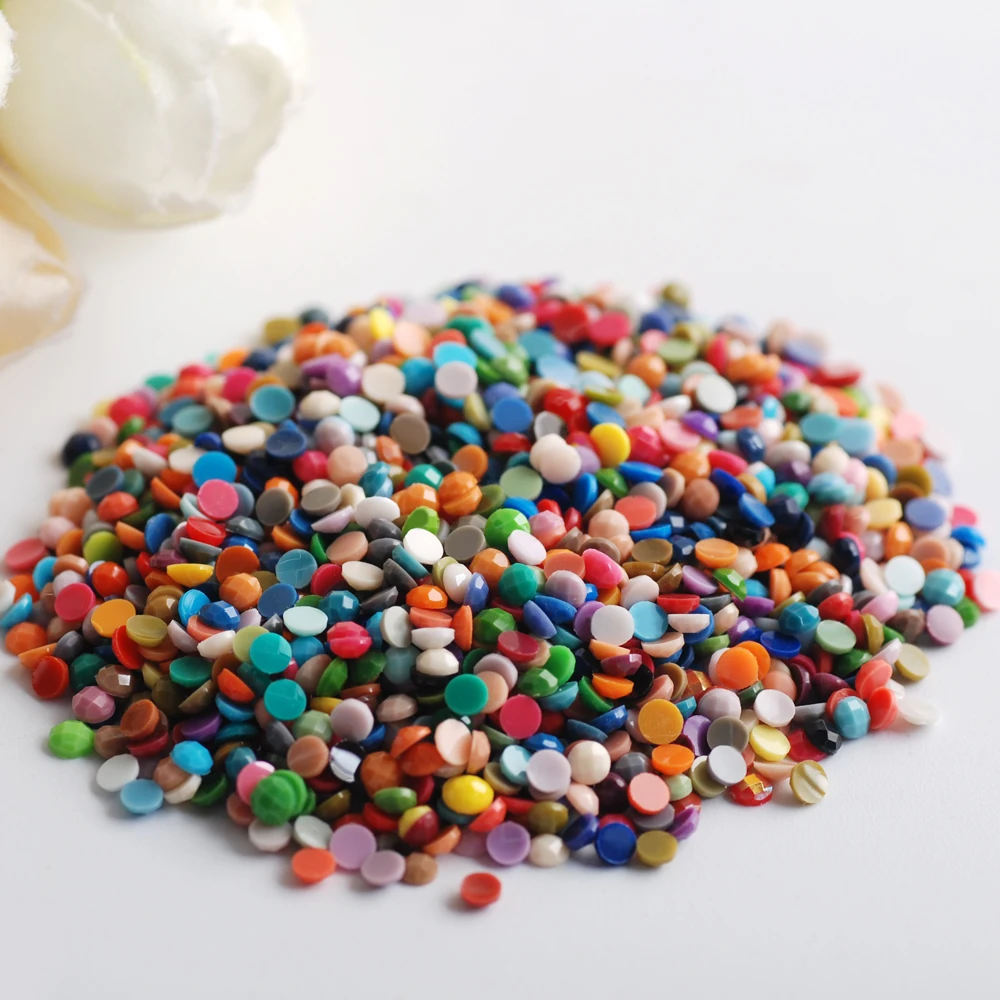 Promotion Auxiliary accessories decorative drill Round 2.5mm Mixed Color Crystal flat Bottom Nail Art 3D Decoration DIY | Дом и сад