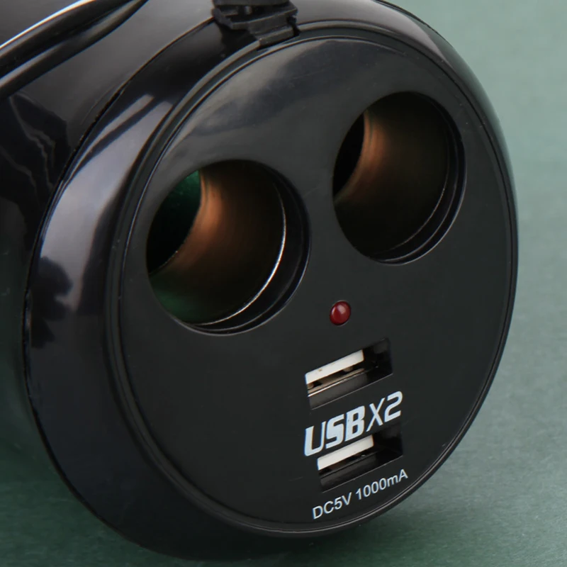 

Liplasting 12-24V Двойная фотография с 2 разъемами Разветвитель Прикуривателя