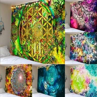 green boho mandala tapestry indian purple psychedelic witch wall hanging home decor university dormitory bed bedroom 200x150