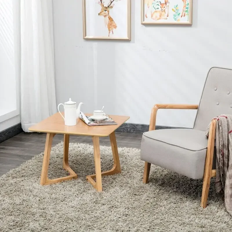 

Японский журнальный столик из массива дерева, скандинавский маленький современный минималистичный боковой столик, круглый столик для питья чая, мебель для гостиной