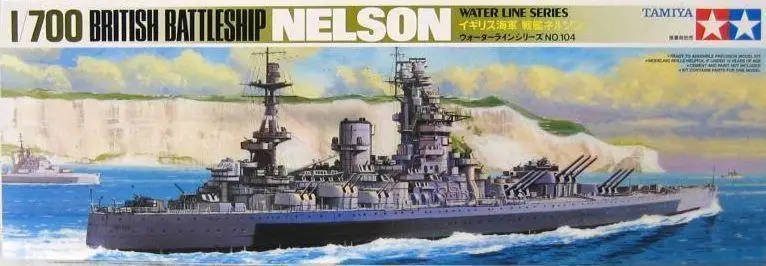 

Tamiya 77504 1/700 Scale Model Kit WWII British Royal Navy Battleship HMS Nelson