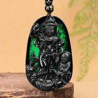 burmese jade guanyin pendant jewelry vintage emerald luxury certificate natural pendants carved men black jadeite necklace