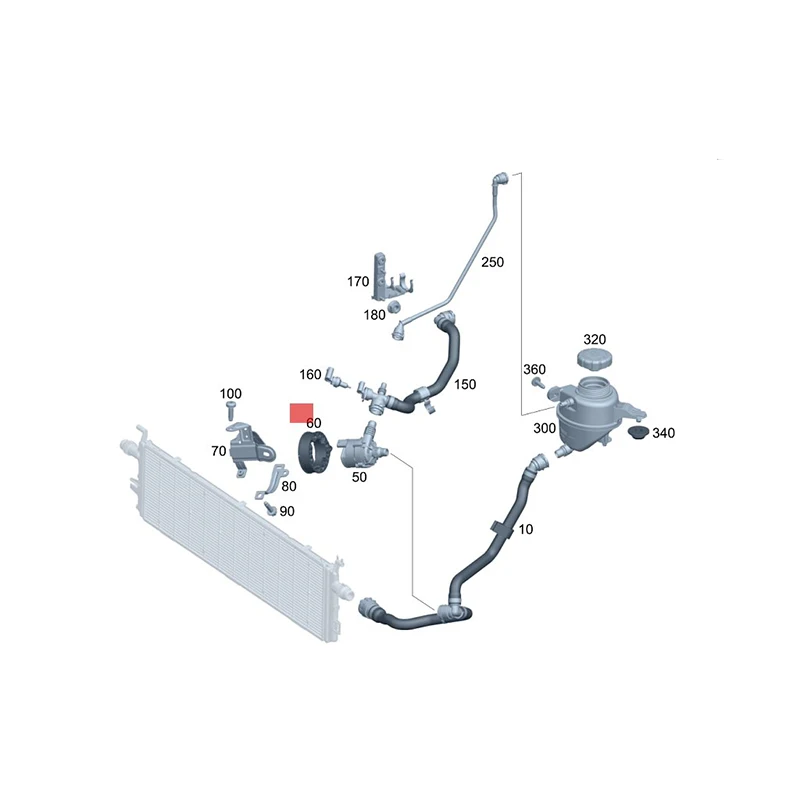 

me rc ed es be nz w167 117 GL E 350 D E 4MA TI C Artificial rubber bearings Pump fixing parts Fixed bracket base