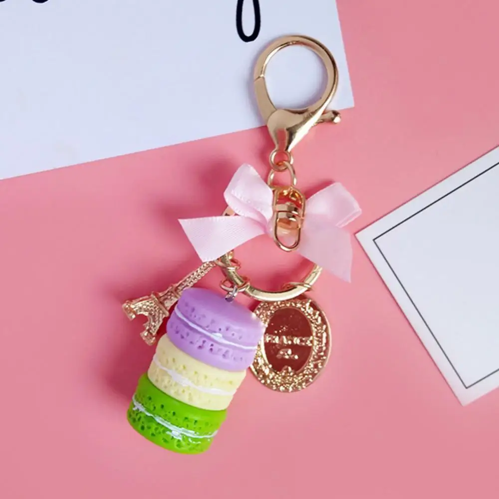 

Cute Alloy Macaron Keychain fashion Cake Pendant Key Ring Holder Bag Purse Car charm Accessory Jewelry